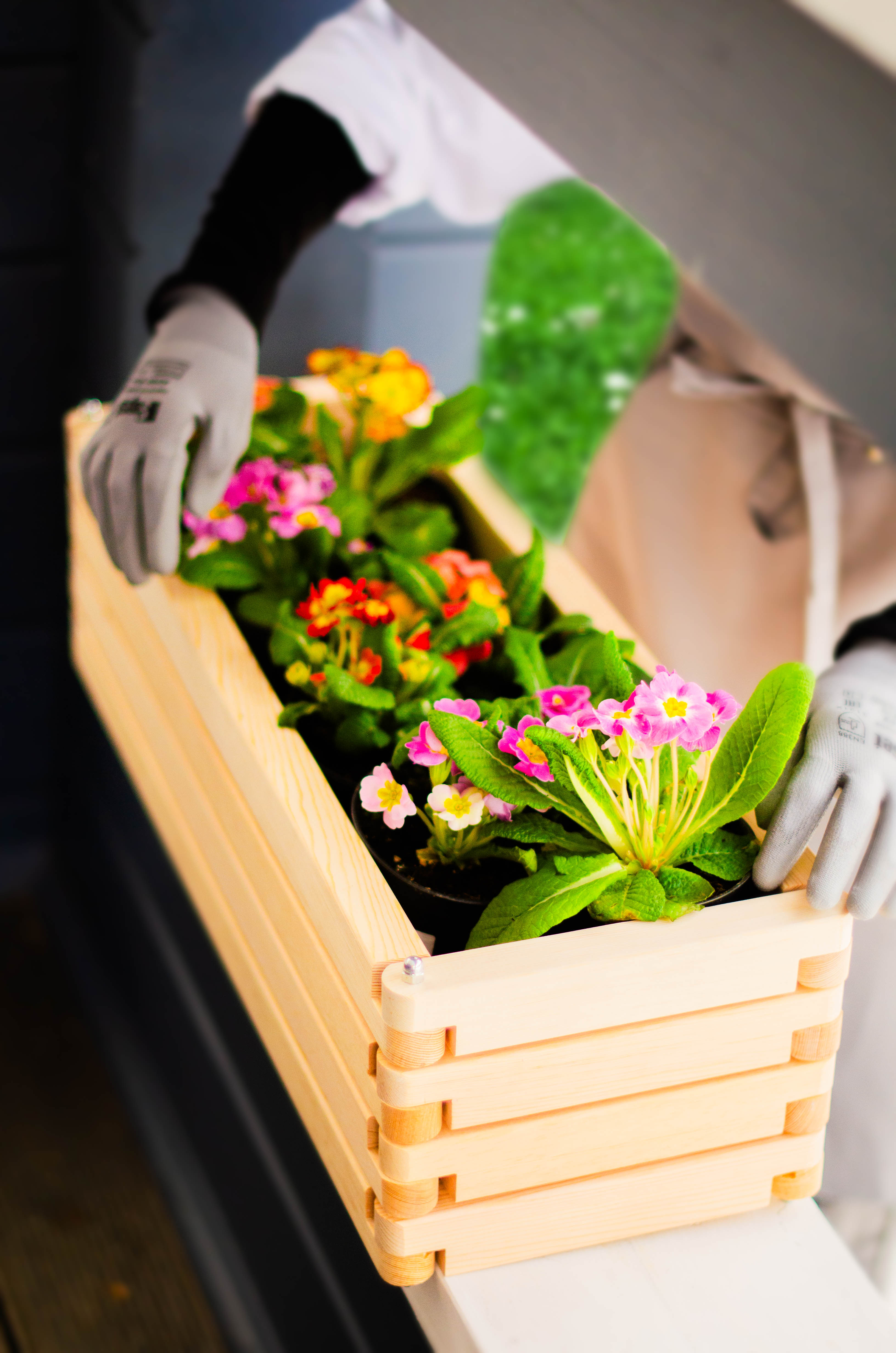 Деревянное кашпо Волома в интерьере — вариант gallery-01, карельская сосна